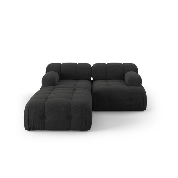 Kampinė sofa juodos spalvos Ferento – Cosmopolitan Design