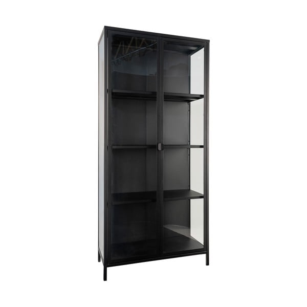 Iš metalo vitrina juodos spalvos 80x175 cm Brisbane – House Nordic-image-1
