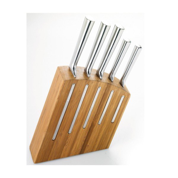 5 bambukinių peilių rinkinys ir stovas Jean Dubost-image-1