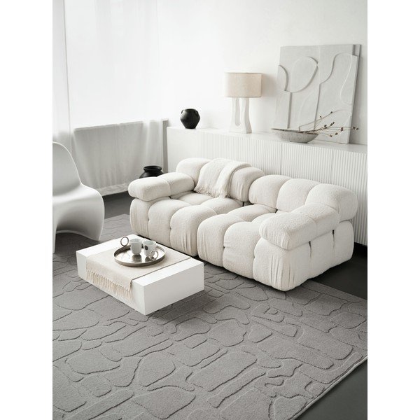 Iš vilnos kilimas pilkos spalvos 200x300 cm Morphic Dunes – Agnella-image-1