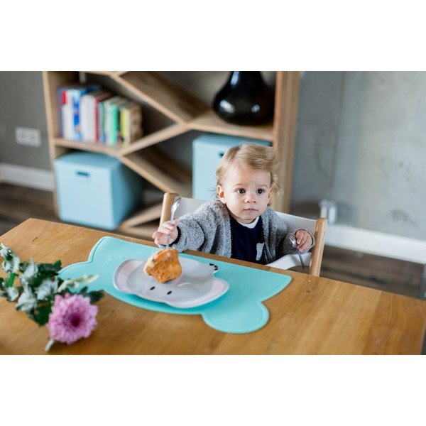 Turkio spalvos silikoninis padėkliukas Kindsgut Bear, 48 x 25 cm-image-1