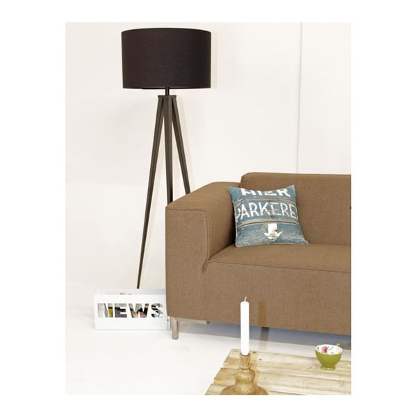 Juodas šviestuvas su medinėmis kojomis Zuiver Tripod Wood-image-1