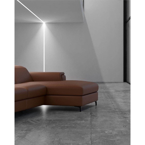 Kampinė sofa konjako rudos spalvos iš odos (su dešiniuoju kampu) Brito – MESONICA-image-3