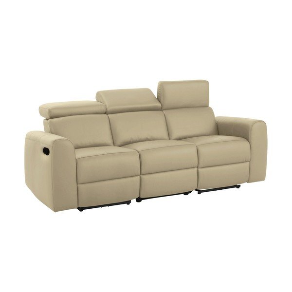 Iš dirbtinės odos sofa baltos spalvos 216 cm Capena – Støraa-image-3