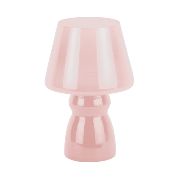 Šviesiai rožinė LED stalinė lempa su stiklo gaubtu (aukštis 25,5 cm) Classic – Leitmotiv