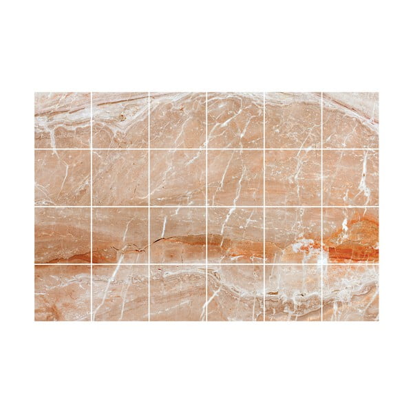 Lipdukų rinkinys plytelėms 24 vnt. 15x15 cm Marble Tiles Torino - Ambiance-image-2