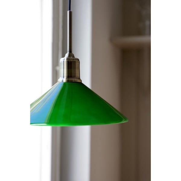 Žalios spalvos/žalvario spalvos kabantis šviestuvas ø 25 cm su stiklo gaubtu Vela – Markslöjd-image-2