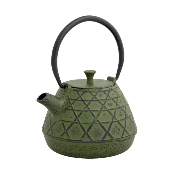 Alyvuogių žalios spalvos arbatinukas su sieteliu "Brandani Cast", 1 l