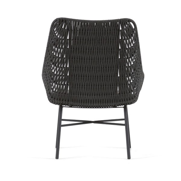 Juodas rankų darbo lauko fotelis Kave Home Abeli-image-3