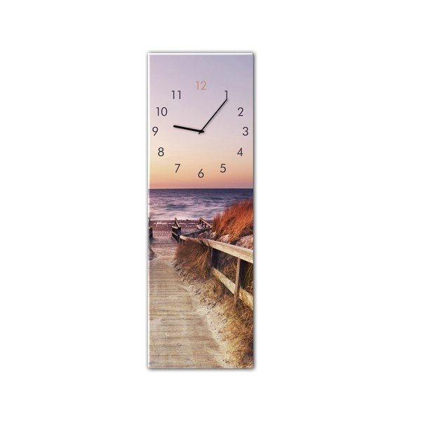 Sieninis laikrodis Styler Glassclock Sunset, 20 x 60 cm