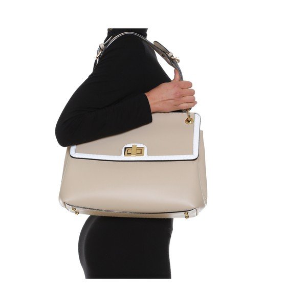 Odinė rankinė Anna Luchini 3043 Beige-image-4