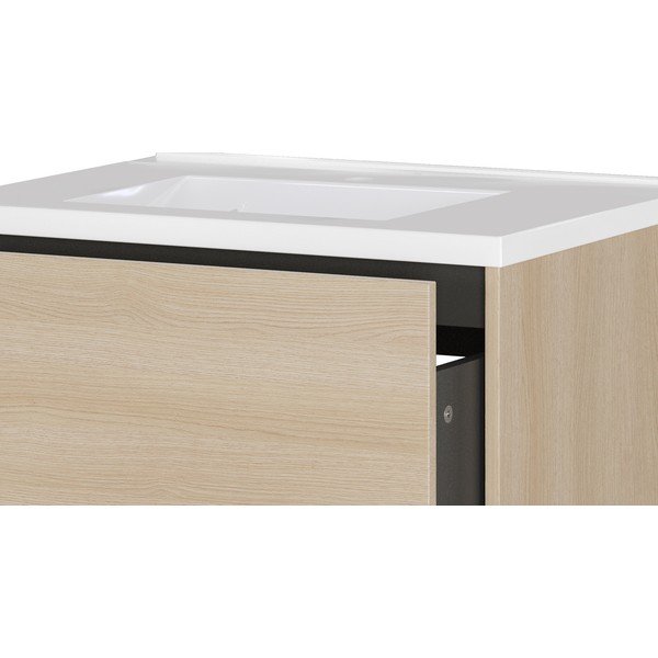 Baltos spalvos matinis pakabinama spintelė po kriaukle 61x61 cm Bodera – Germania-image-4