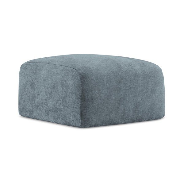 Mėlynos spalvos iš šenilinio audinio taburetė Leila – Makamii-image-3