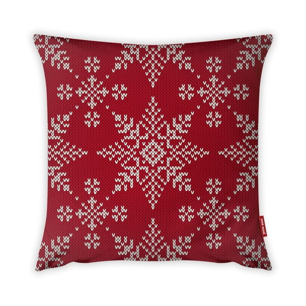 Užvalkalas ant pagalvės Vitaus Kalėdų laikotarpis Raudonų snaigių raštas, 43 x 43 cm
