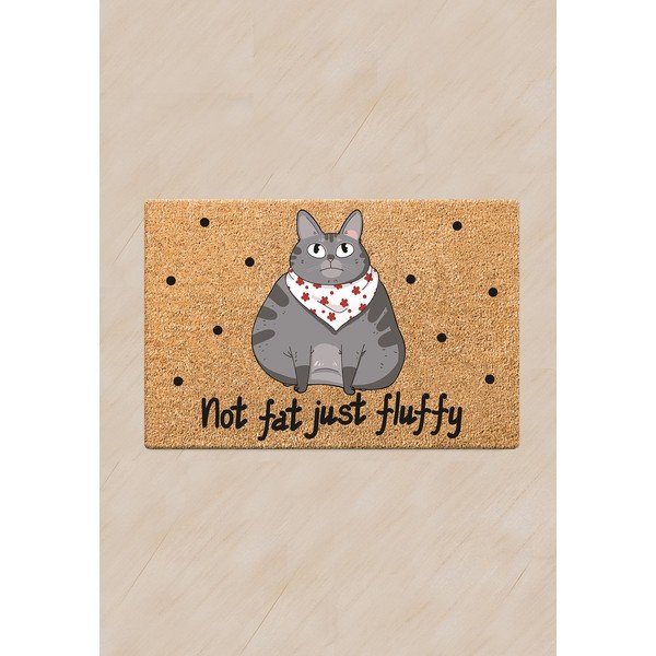 Kilimėlis kačių dubenėliui Petpetite Not Fat Just Fluffy, 60 x 40 cm-image-1