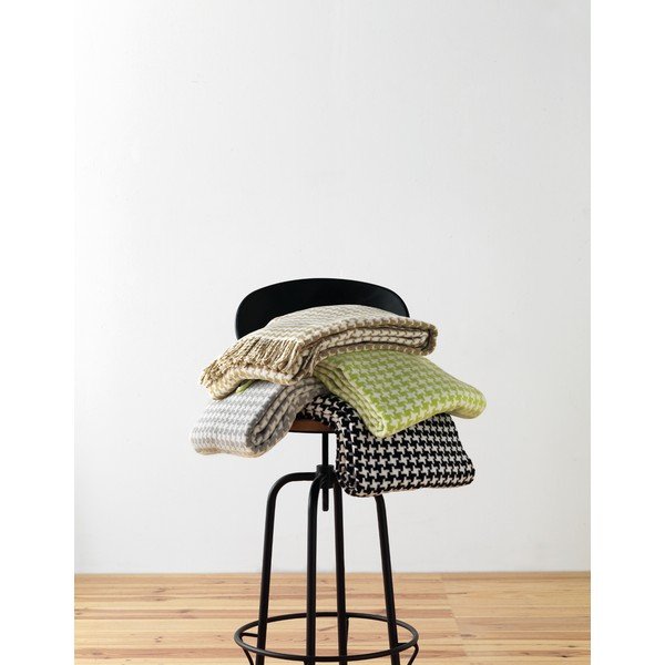 Juodai baltas medvilninis pledas Euromant Pearls, 140 x 180 cm-image-2