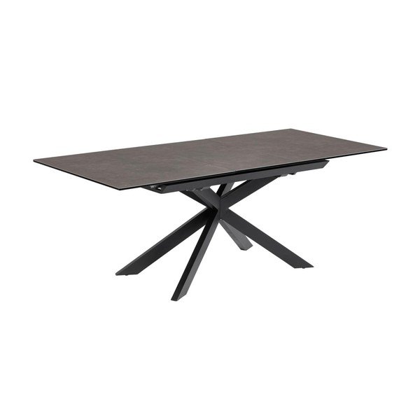Iš keraminės plokštės prailginamas valgomojo stalas su papildomu stalviršiu 90x160 cm Atminda – Kave Home