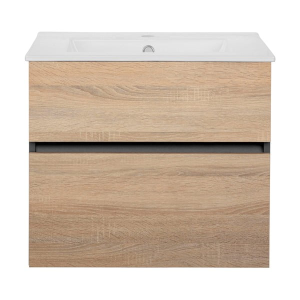 Pakabinama spintelė be kriauklės natūralios spalvos iš ąžuolo 60x52 cm Wisla – Støraa-image-2