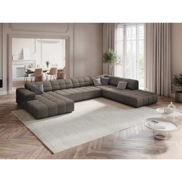 Kampinė sofa tamsiai pilkos spalvos (su dešiniuoju kampu/„U“ formos) Chicago – Cosmopolitan Design-image-1