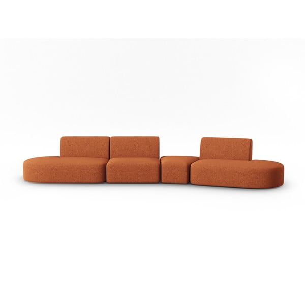 Sofa oranžinės spalvos 412 cm Shane – Micadoni Home