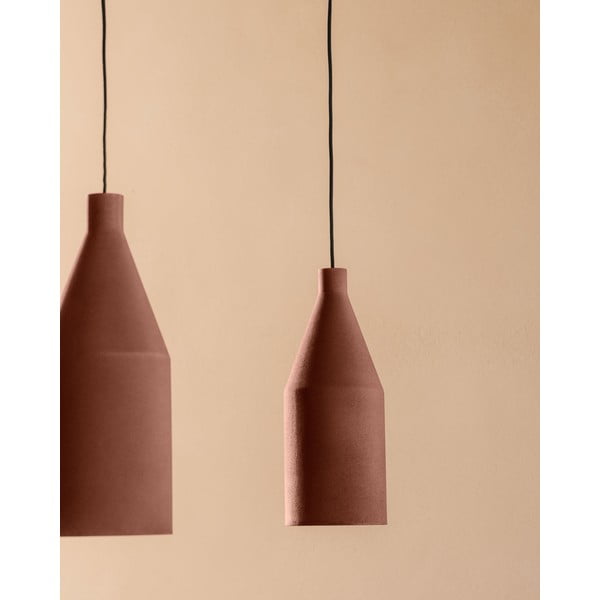 Terakotos spalvos kabantis šviestuvas ø 15 cm su metaliniu gaubtu Peralta – Kave Home-image-2