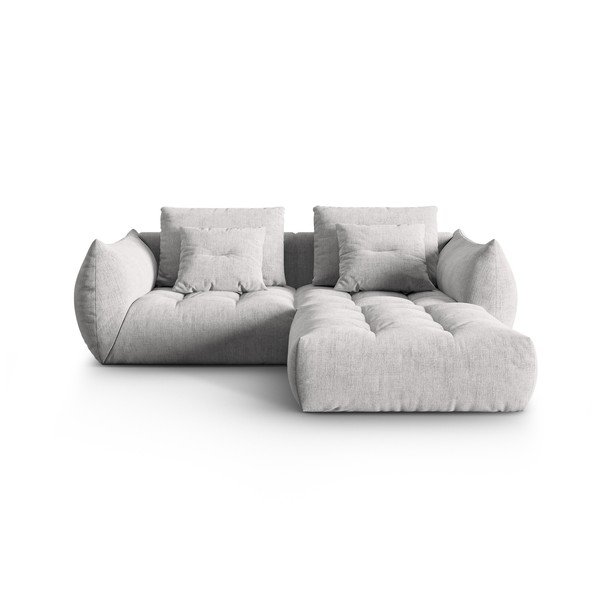 Kampinė sofa šviesiai pilkos spalvos (kintama) Bloom – Micadoni Home