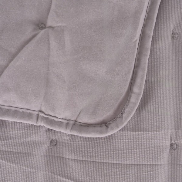 Pilkos spalvos dygsniuota lovatiesė 230x280 cm – Ixia-image-1