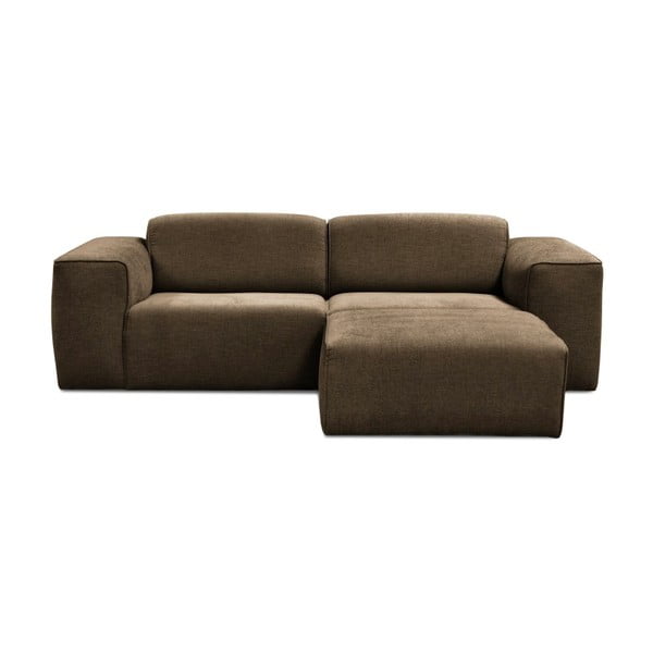 Šviesiai ruda trijų vietų sofa su pufu Cosmopolitan Design Phoenix