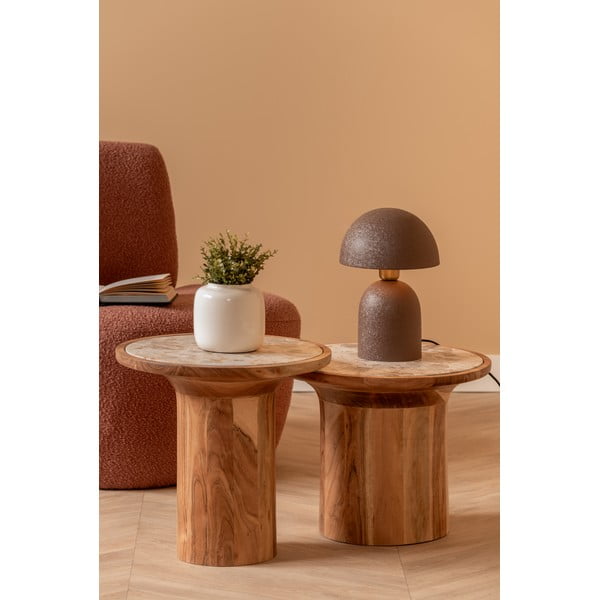 Iš mango masyvo apvalios formos šoninis stalas ø 45 cm Tubo – Leitmotiv-image-1