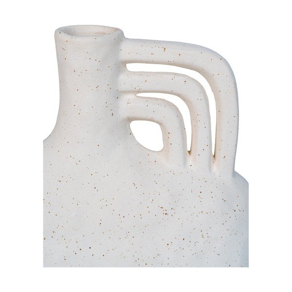 Iš keramikos vaza kreminės spalvos (aukštis 19,5 cm) – House Nordic-image-4