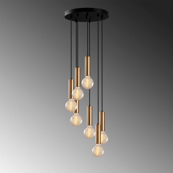 Kabantis šviestuvas juodos spalvos/auksinės spalvos ø 40 cm Tempo – Opviq lights-image-3