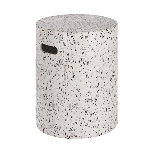 Baltas betoninis stalas Kave Home Jenell, ⌀ 35 cm