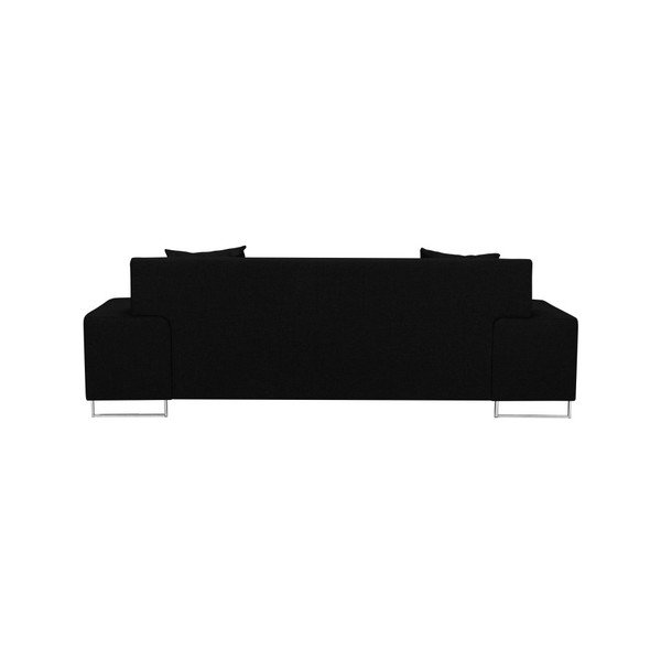 Juoda sofa su sidabrinėmis kojelėmis "Cosmopolitan Design Orlando", 220 cm-image-4