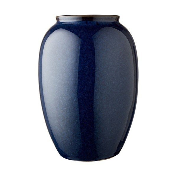 Tamsiai mėlynos spalvos iš akmens masės vaza (aukštis 25 cm) Gastro Dark Blue – Bitz