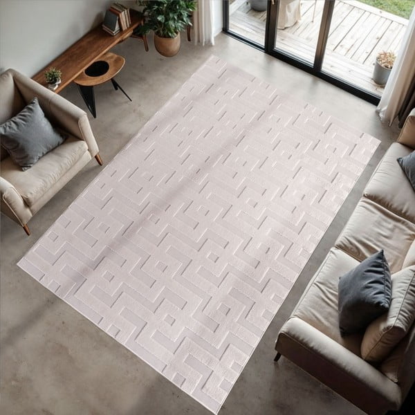 Lauko ir vidaus kilimas kreminės spalvos 200x290 cm Doha 1656 Cream – Ayyildiz Carpets-image-1