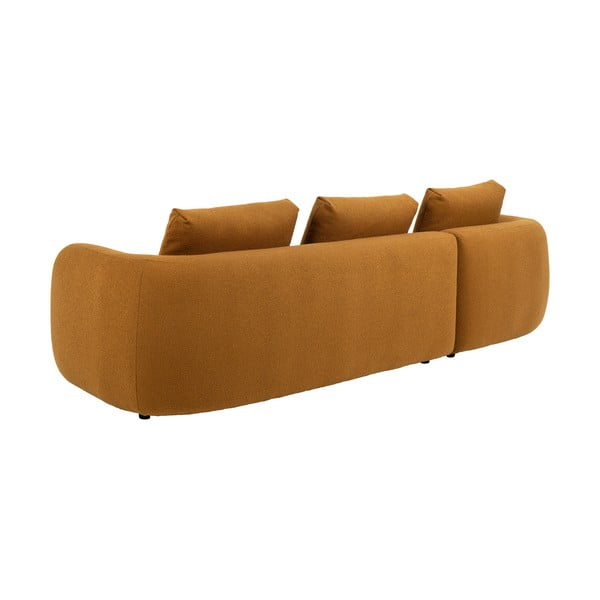 Kampinė sofa iš boucle garstyčių spalvos (su dešiniuoju kampu) Imola – Bonami Selection-image-3