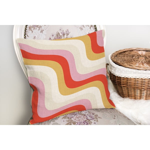 Dekoratyvinis pagalvės užvalkalas 43x43 cm Creamy Raspberry Swirl – Mila Home-image-1