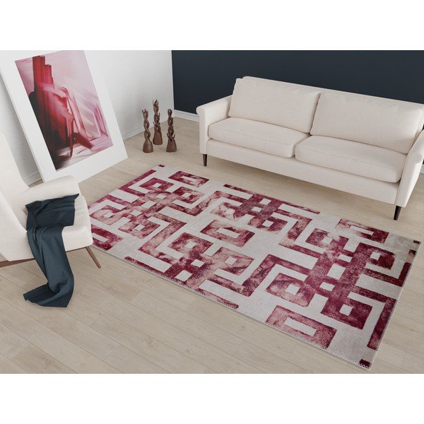 Raudonas/smėlio spalvos kilimas 140x80 cm - Vitaus-image-1