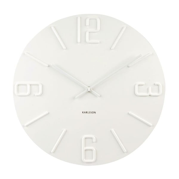 Laikrodžio reljefas XL baltas