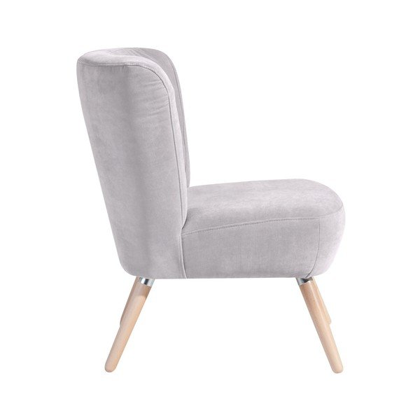 Šviesiai pilkas fotelis "Max Winzer Neele Velor-image-1