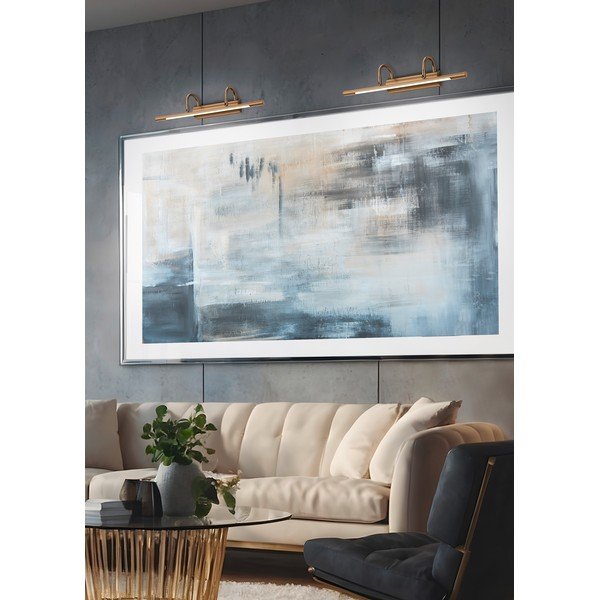 Žalvario spalvos sieninė lempa LED Cuadro – Trio-image-1