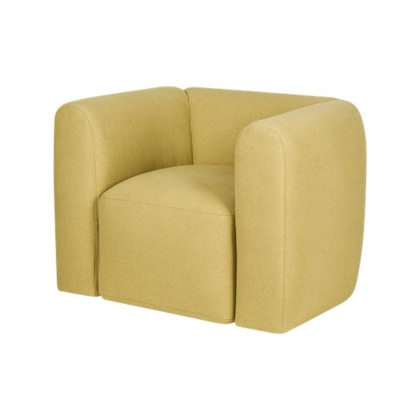 Geltonos spalvos krėslas Flom – noo.ma