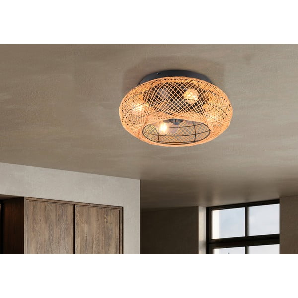 Rudos spalvos lubinis šviestuvas su nuotolinio valdymo funkcija/su ventiliatoriumi Lillesand – Reality-image-1