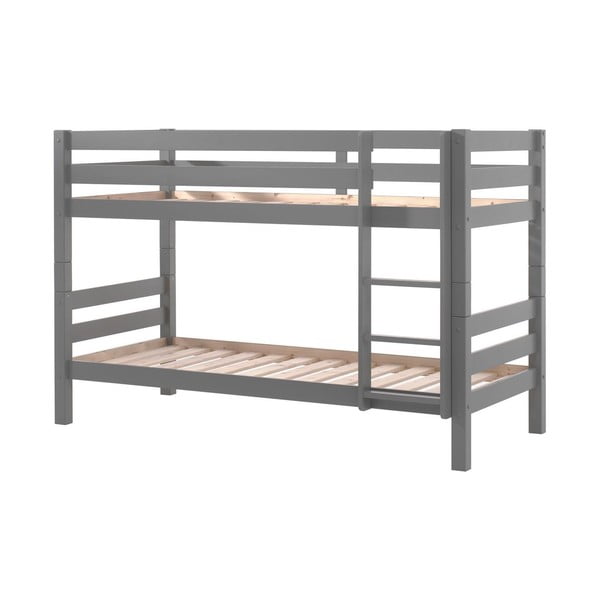 Dviauktė vaikiška lova pilkos spalvos 90x200 cm PINO – Vipack