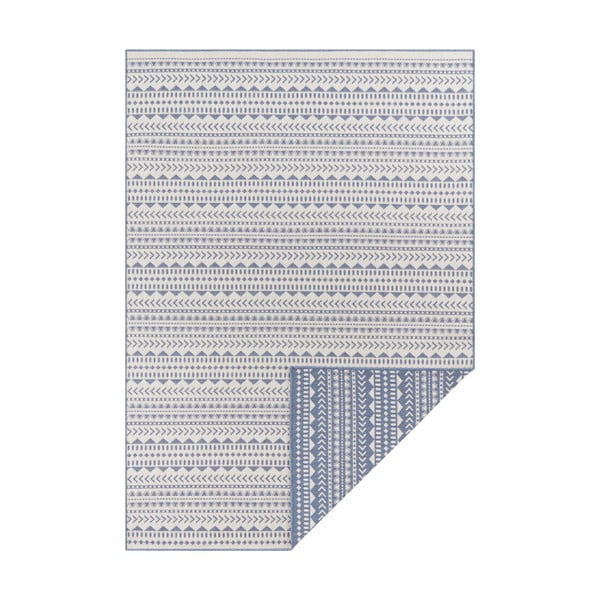 Mėlynos ir baltos spalvos dvipusis lauko kilimas Ragami Kahira, 80 x 150 cm
