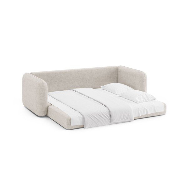 Kreminės spalvos sulankstoma sofa 225 cm – Micadoni -image-4