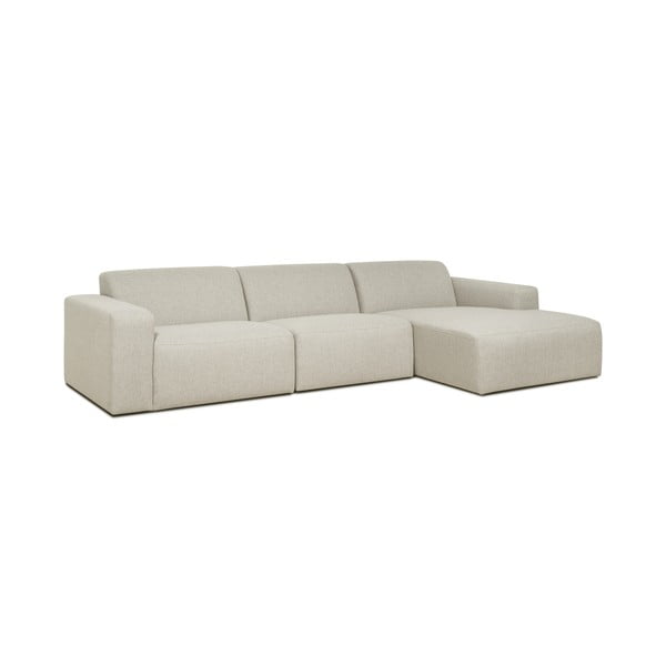 Kampinė sofa smėlio spalvos/kreminės spalvos (su dešiniuoju kampu) Roxy – Scandic-image-2