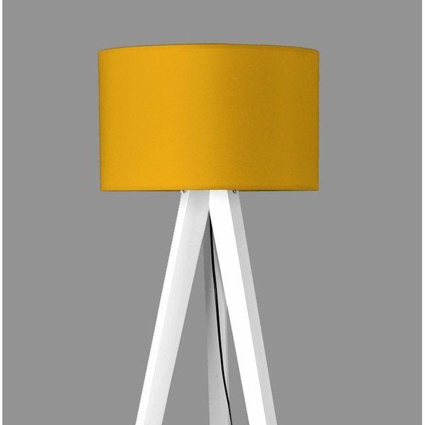 Trikojis grindų šviestuvas geltonas/baltas-image-1
