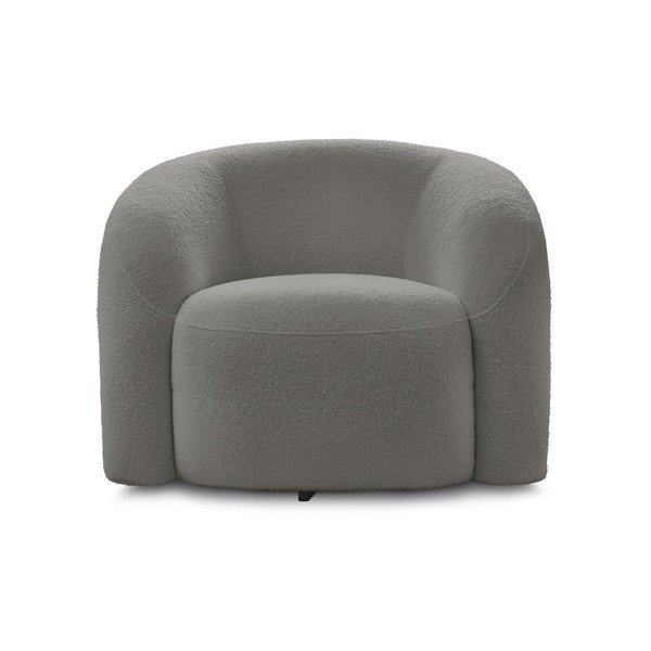 Pilkos spalvos pasukamas krėslas iš boucle Elina – Bobochic Paris-image-2