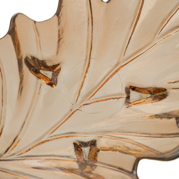 Iš stiklo dekoratyvinis padėklas 19,5x35 cm Leaf – Ixia-image-4